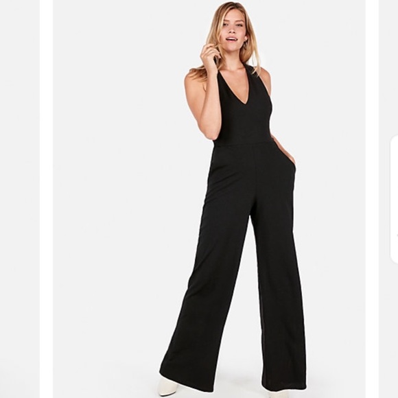 Cross Back Wide Leg Jumpsuit - Picture 2 of 2